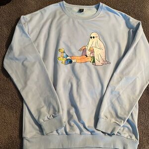 Romwe Sweatshirt with Fantasma Graphic on Skates Size XL
